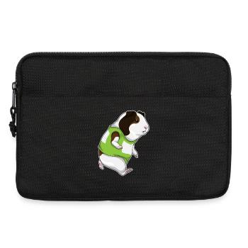 Cochon d’Inde joggeur jogging sport - Sacoche pour ordinateur portable 13 pouces - noir - Devant