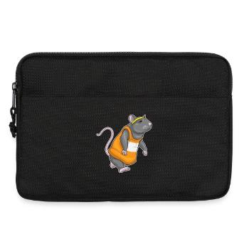 Ratte Jogger Joggen Sport - Laptoptasche 13" - Schwarz - Vorne