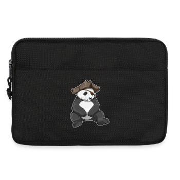 Chapeau de pirate panda - Sacoche pour ordinateur portable 13 pouces - noir - Devant
