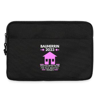 Bauherrin 2023 Hausbau Baustelle - Laptoptasche 13" - Schwarz - Vorne