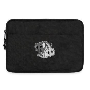 Elephant Yin Yang Symbol - Laptop bag 13" - black - Front