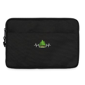 Wald Bäume Wandern - Laptoptasche 13" - Schwarz - Vorne