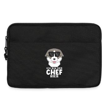 Cooler Hund Thai Bangkaew Chef Spruch - Laptoptasche 13" - Schwarz - Vorne