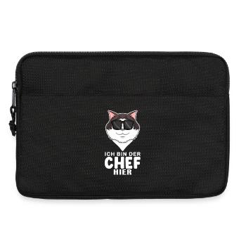coole Katze - Ragdoll Katze - Chef Spruch - Laptoptasche 13" - Schwarz - Vorne