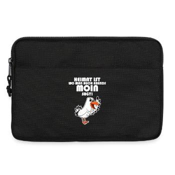 Heimat Moin Begrüßung Möwe - Laptoptasche 13" - Schwarz - Vorne