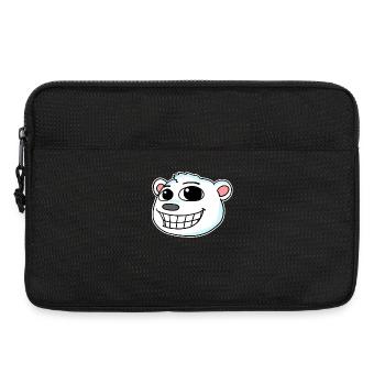 Tête d’ours polaire - Sacoche pour ordinateur portable 13 pouces - noir - Devant