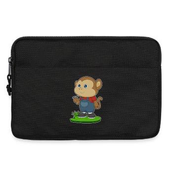 Affe Handwerker Hammer Handwerk - Laptoptasche 13" - Schwarz - Vorne