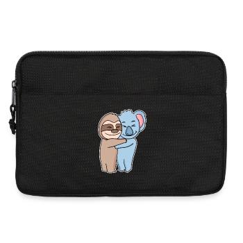 Sloth and koala hugging - hug - Laptop bag 13" - black - Front