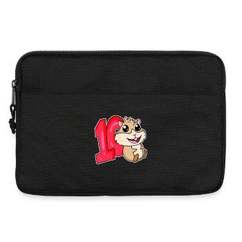 10 Geburtstag 10 Jahre alt mit Tier Motiv - zehn - Laptoptasche 13" - Schwarz - Vorne