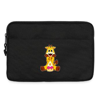 Giraffe Geburtstag Kuchen - Laptoptasche 13" - Schwarz - Vorne