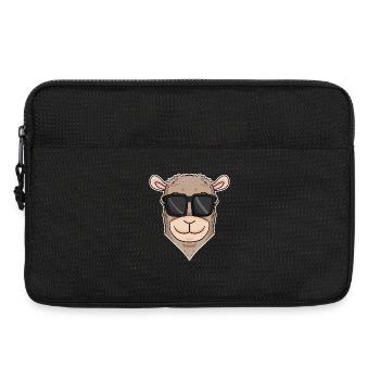 cooles Lama mit Sonnenbrille - Laptoptasche 13" - Schwarz - Vorne