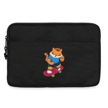 Tiger Skater Skateboard - Laptop bag 13" - black - Front