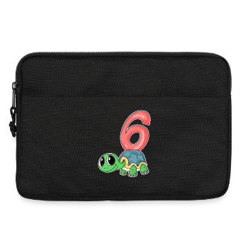 6 Birthday 6 years old with animal motif - six - Laptop bag 13" - black - Front