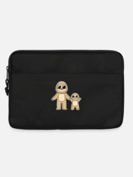 Faultier Familie - Faultier mit Baby - Faultier - Laptoptasche 13" - Schwarz