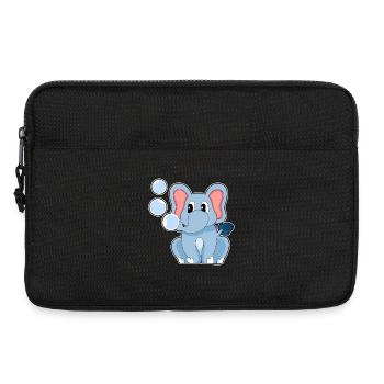 Éléphant mignon - Sacoche pour ordinateur portable 13 pouces - noir - Devant