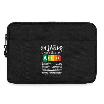 34 Jahre Feinste Qualität Geschenk 34. Geburtstag - Laptoptasche 13" - Schwarz - Vorne