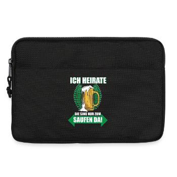 JGA Junggesellenabschied Bräutigam Hochzeit Bier - Laptoptasche 13" - Schwarz - Vorne