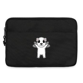 Polar Bear Dumbbell Training Strength Training Fitness - Sacoche pour ordinateur portable 13 pouces - noir - Devant