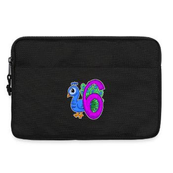 6 Birthday 6 years old with animal motif - six - Laptop bag 13" - black - Front