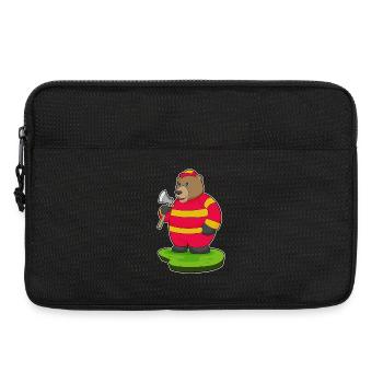 Bär Feuerwehrmann Axt Feuerwehr - Laptoptasche 13" - Schwarz - Vorne