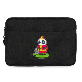 Panda Feuerwehrmann Feuerlöscher Feuerwehr - Laptoptasche 13" - Schwarz - Vorne