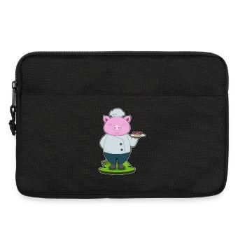 Schwein Koch Fleisch Kochen - Laptoptasche 13" - Schwarz - Vorne