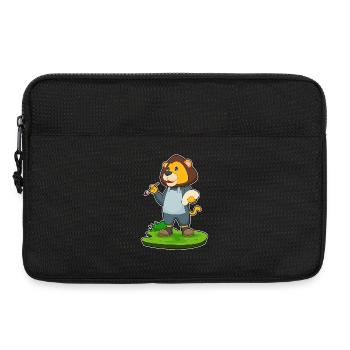 Löwe Maler Pinsel Malen - Laptoptasche 13" - Schwarz - Vorne