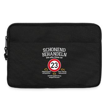 23. Geburtstag Schonend Behandeln 23 Alte Kiste 23 - Laptoptasche 13" - Schwarz - Vorne