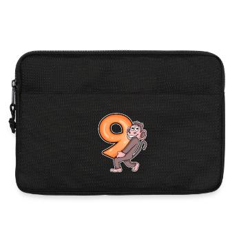 9 Anniversaire 9 ans avec motif animal - neuf - Sacoche pour ordinateur portable 13 pouces - noir - Devant