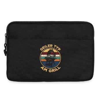 Geiler Typ Am Grill Grillmeister BBQ Barbecue - Laptoptasche 13" - Schwarz - Vorne