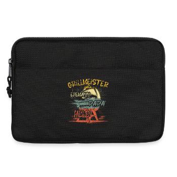 Vintage Grillmeister Papa Held Ehemann Grillen BBQ - Laptoptasche 13" - Schwarz - Vorne