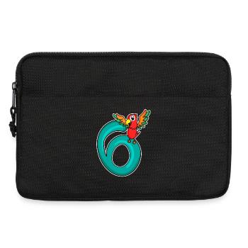6 Birthday 6 years old with animal motif - six - Laptop bag 13" - black - Front