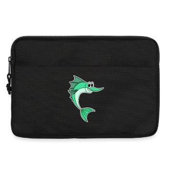 Cute swordfish - Laptop bag 13" - black - Front