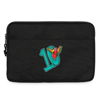 10 Geburtstag 10 Jahre alt mit Tier Motiv - zehn - Laptoptasche 13" - Schwarz - Vorne