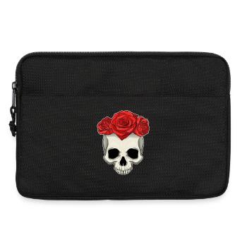 Skull Roses - Laptop bag 13" - black - Front