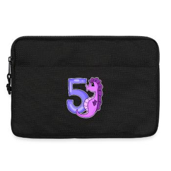 5th Birthday Motif Seahorse - Five Years Old - Laptop bag 13" - black - Front
