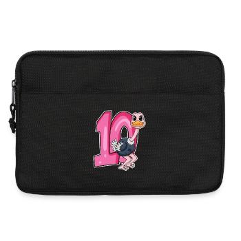 10th birthday motif bouquet - ten years old - Laptop bag 13" - black - Front