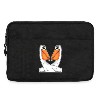 Deux pélicans - Sacoche pour ordinateur portable 13 pouces - noir - Devant