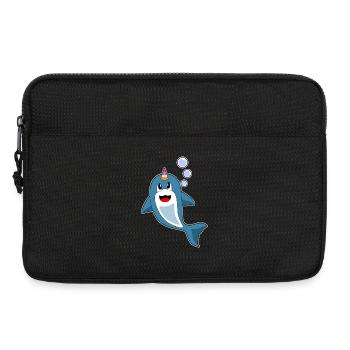 Dolphin Unicorn - Laptop bag 13" - black - Front