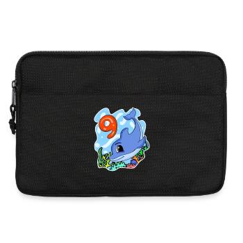 9. Geburtstag Motiv Delfin - neun Jahre alt - Laptoptasche 13" - Schwarz - Vorne