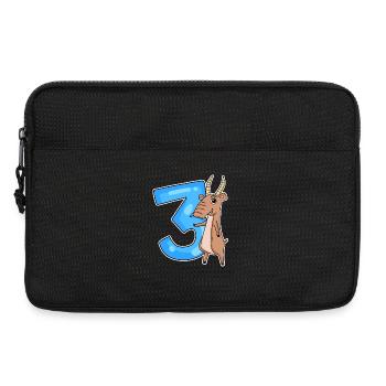 3. Geburtstag Motiv Saiga Antilope - drei Jahre - Laptoptasche 13" - Schwarz - Vorne