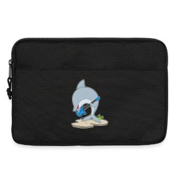 Dolphin Musicien Guitare Musique - Sacoche pour ordinateur portable 13 pouces - noir - Devant