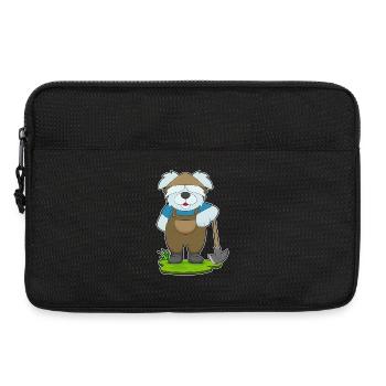 Hund Landwirt Spitzhacke Bauernhof - Laptoptasche 13" - Schwarz - Vorne