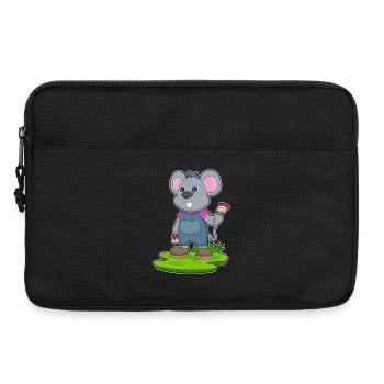 Maus Maler Pinsel Malen - Laptoptasche 13" - Schwarz - Vorne