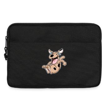 Laughing dog - Laptop bag 13" - black - Front