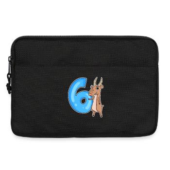 6ème anniversaire Motif Saiga Antilope - six ans - Sacoche pour ordinateur portable 13 pouces - noir - Devant