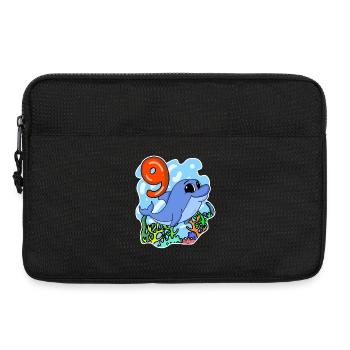 9. Geburtstag Motiv Delfin - neun Jahre - Laptoptasche 13" - Schwarz - Vorne