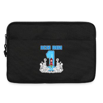 1 Jahr alt - Einschulung - Astronaut Motiv - Laptoptasche 13" - Schwarz - Vorne
