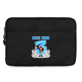 3 Geburtstag Junge Astronaut - Drei Jahre - Laptoptasche 13" - Schwarz - Vorne