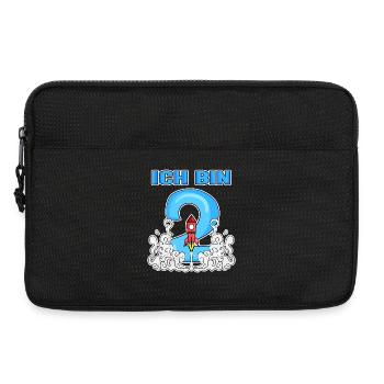 2 Geburtstag Junge Astronaut - zwei Jahre - Laptoptasche 13" - Schwarz - Vorne